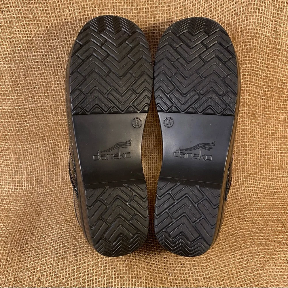 Dansko clogs black with sparkles leather professional womens size 8.5 EU 39 - Picture 10 of 13